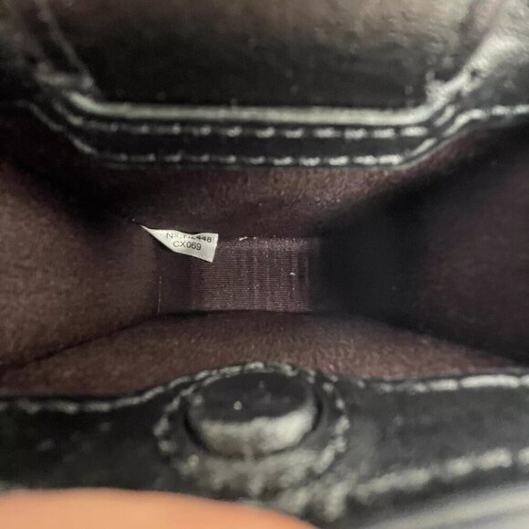 NEW COACH North/South Mini Tote Bag Charm In Signature Canvas Brown/Black - Picture 3 of 14